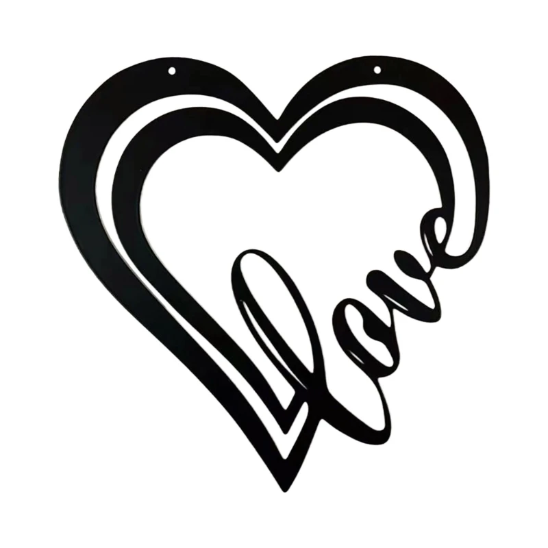

YYSD Metal Wall Art Love Heart Wall Decor Wire Decor Abstract Wall Art for Bedroom Bathroom Living Room Home Decor Wall Signs