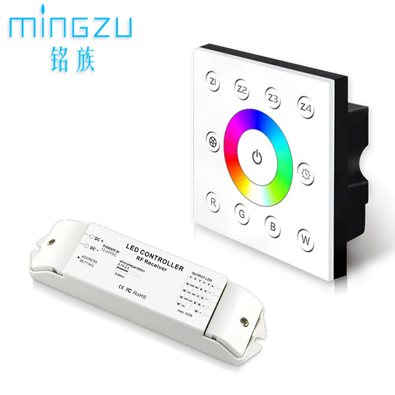 

DMX512 signal panel P8X Touch glass switch LED strip light RGBW color tape light Brightness adjustment LED lamp dimming control