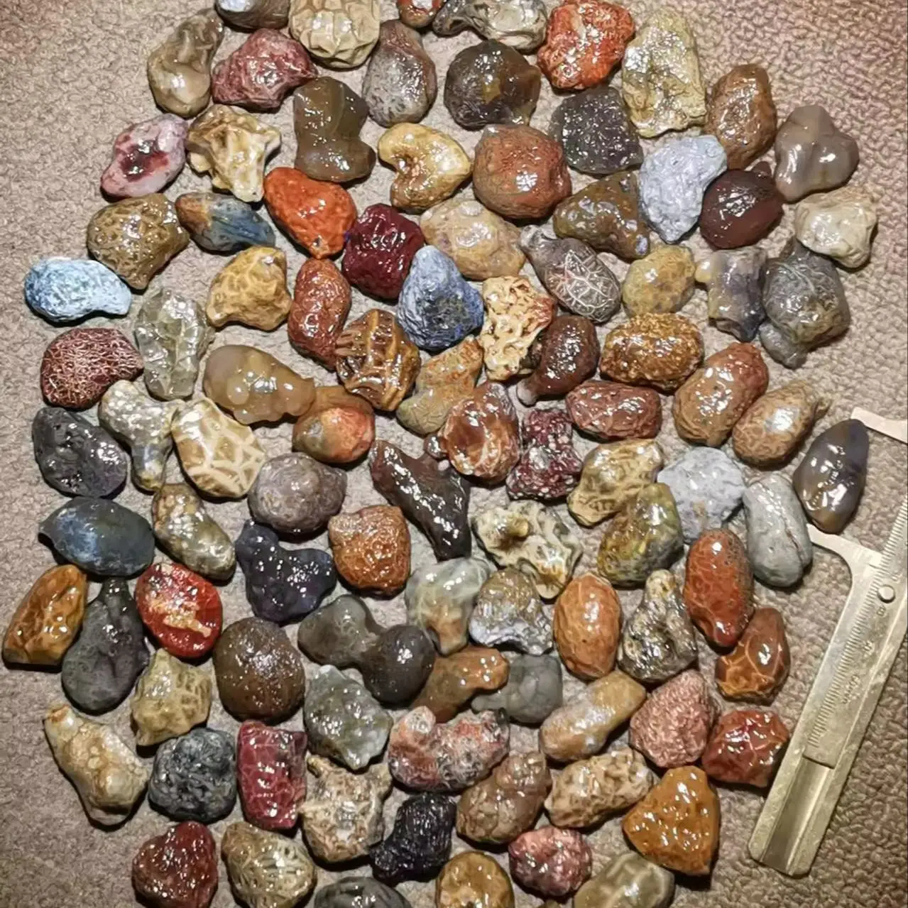 99pcs/lot Boutique Natural Gangue Stone Loose Beads Gobi agate grain Pretty texture Oily diy pendant Collectibles