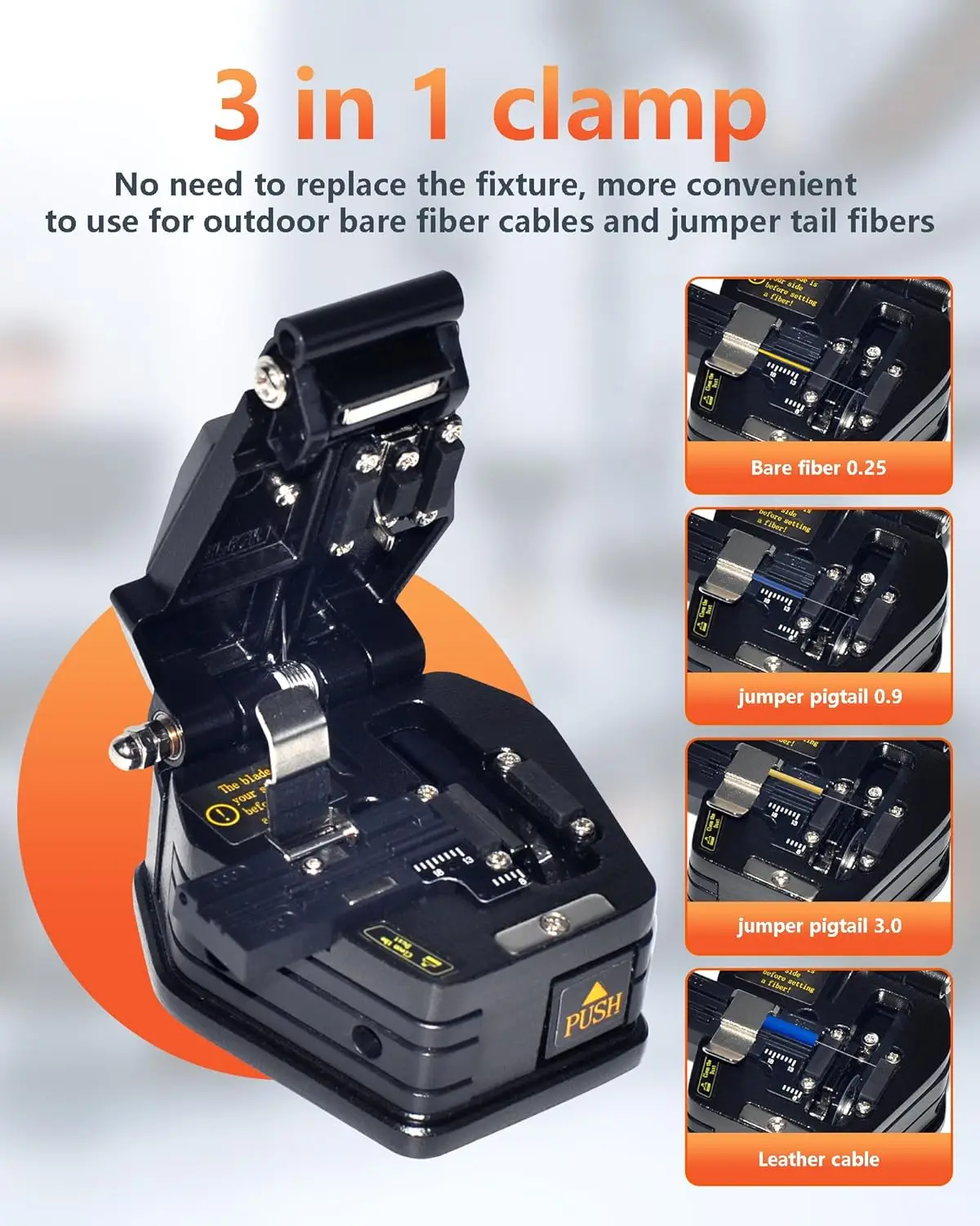 

Fiber cleaver AUA-6C Cable Cutting Knife FTTT Fiber Optic Knife Tools cutter High Precision Cleaver 16 point blade