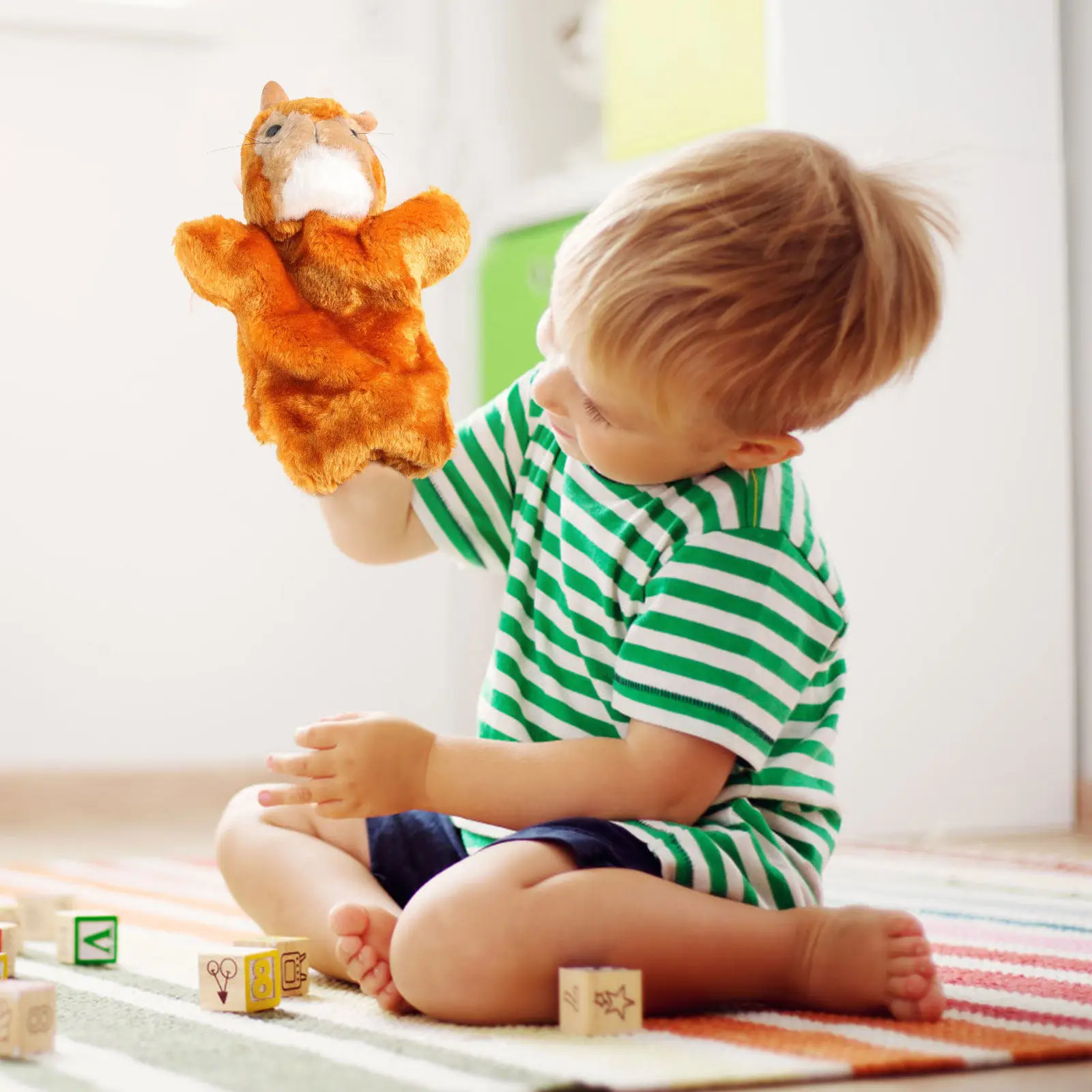 사랑스러운 소프트 터치 다람쥐 손인형, 상상력 넘치는 역할극, 부모-자녀 상호..