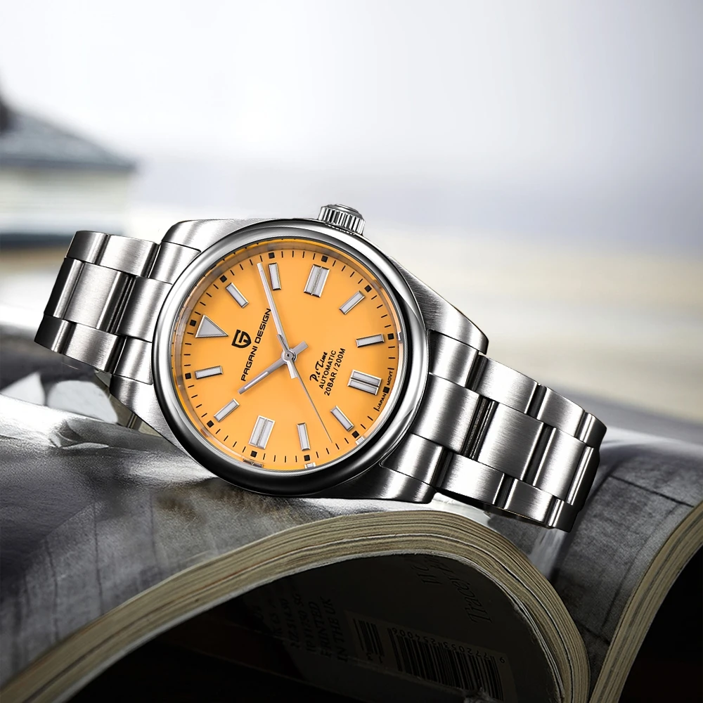 PAGANI design PD1690 móda pánské automatický mechanická hodinky safír sklo nerez ocel 100m vodotěsný hodiny dar pro muži