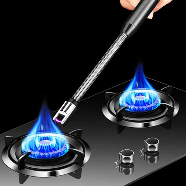 Accendino per barbecue ad arco elettrico a 360 ° USB antivento senza fiamma  accensione al Plasma accendini lunghi da cucina accendino a Gas per  fornello a Gas a candela - AliExpress