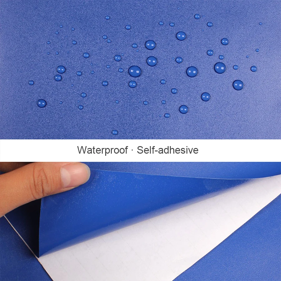 PVC Thick Solid Color Matte Wallpaper Self-Adhesive Waterproof Moisture-Proof Dormitory Bedroom Sofa Furniture Renovation Film