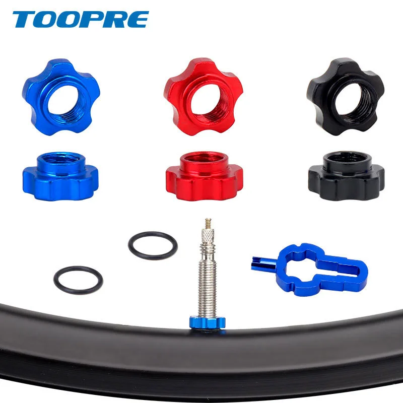 Toopre Bicycle Tubeless Presta Valve Schrader Conversion Nut Adapter