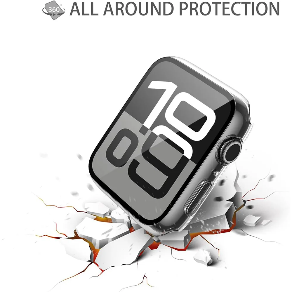 Premium Tempered Glass Apple Watch Case with Screen Protector
