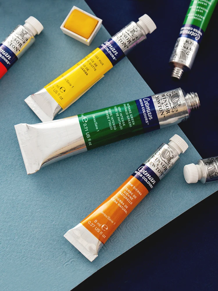 Winsor & Newton Cotman Watercolor Paint 8ML Tube Art Supplies Aquarela Good Transparency Excellent Tinting Strength 1Pc