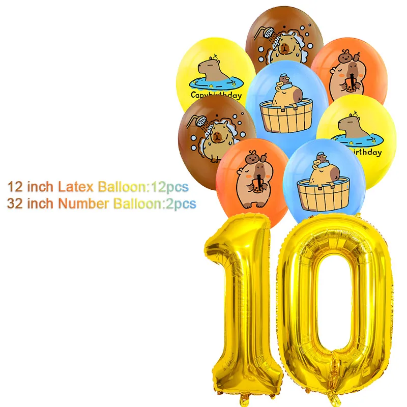 thumbnail image 1 of Decoración de fiesta de cumpleaños con temática de dibujos animados, suministros de decoración de pasteles, pancarta de números, Fondo de globos, regalo de Baby Shower, 1 of 5