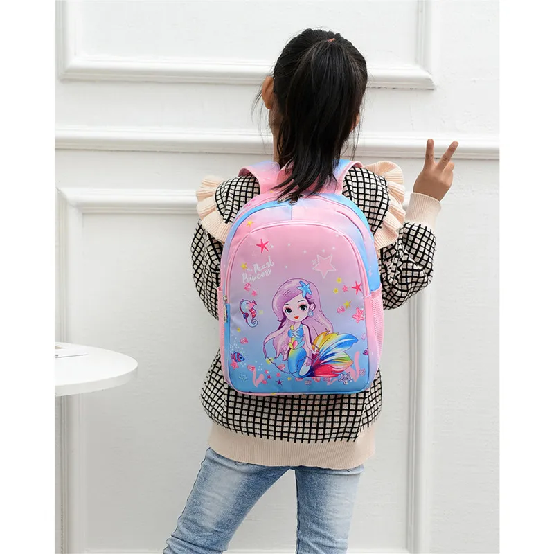 

Toddler Girls Backpack Cartoon Unicorn/Mermaid Print School Bag for Kindergarten Elementary New Year Christmas Gift for Children