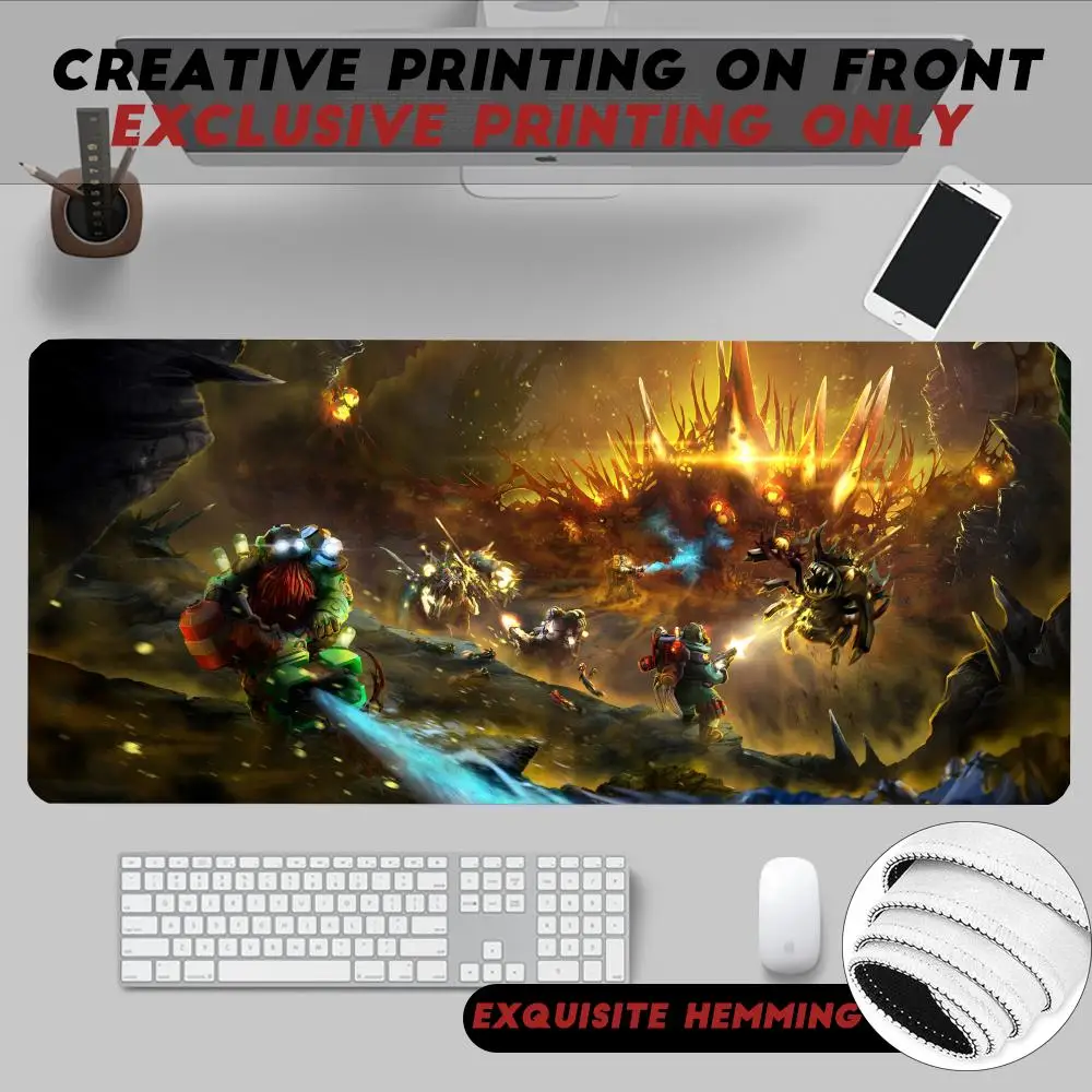 

Hot First-person video game Deep Rock Galactic Mouse Pad Non-Slip Rubber Edge locking mousepads Game play mats for notebook PC computer