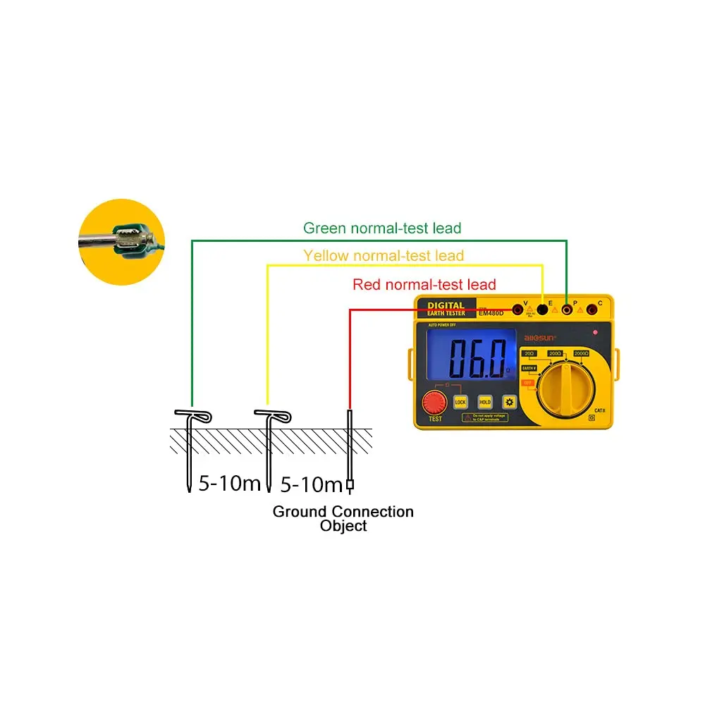 Muti Meter EM480D Portable Haute sensibilité numérique Testeur de