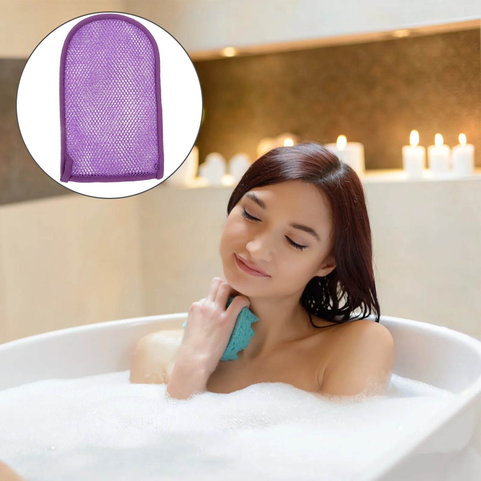 

2 Pcs Bath Ball/Bath Wipe/Bath Flower Towel Gloves Nylon Bathing Exfoliating Mitt