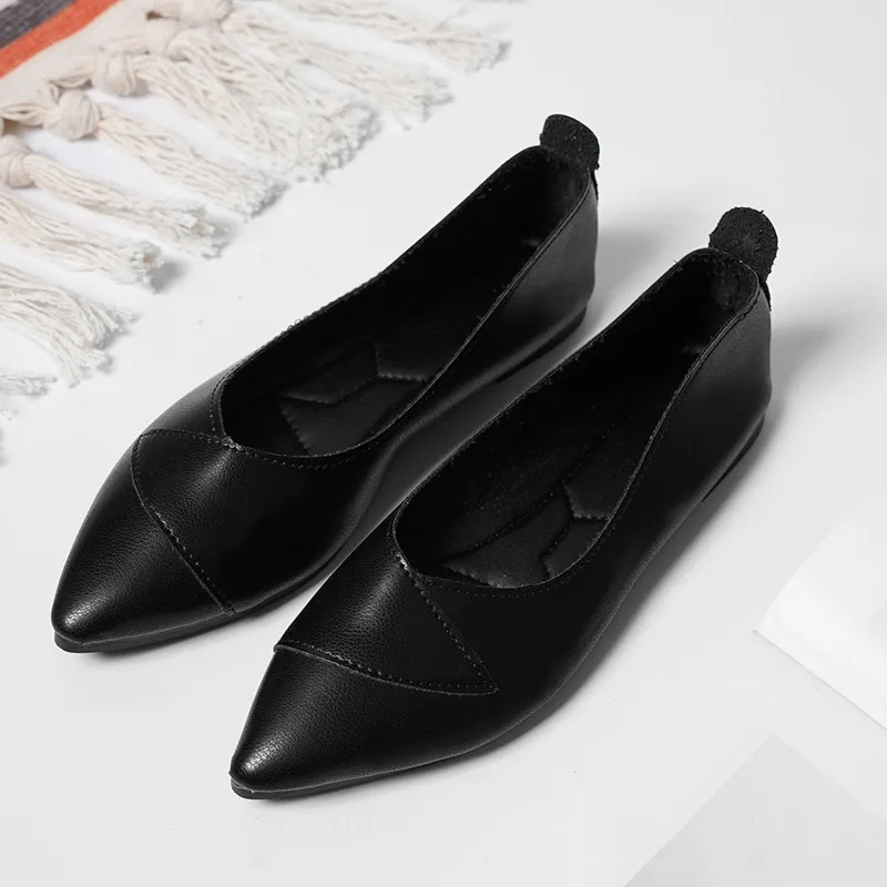 

Women's Shoes 2024 Outdoor Slip on Women's Flats Office Daily Flats Women Pointed Toe Shallow Soft Bottom Plus Size Shoes Women
