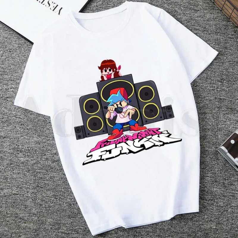 

Friday Night Funkin Anime Game Harajuku Graphic Short Sleeve Female Tops Tees Harajuku VintageT Shirts Women's T-shirt