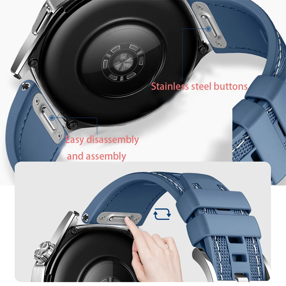 Versatile 22mm Silicone Smartwatch Strap - Premium Accessory