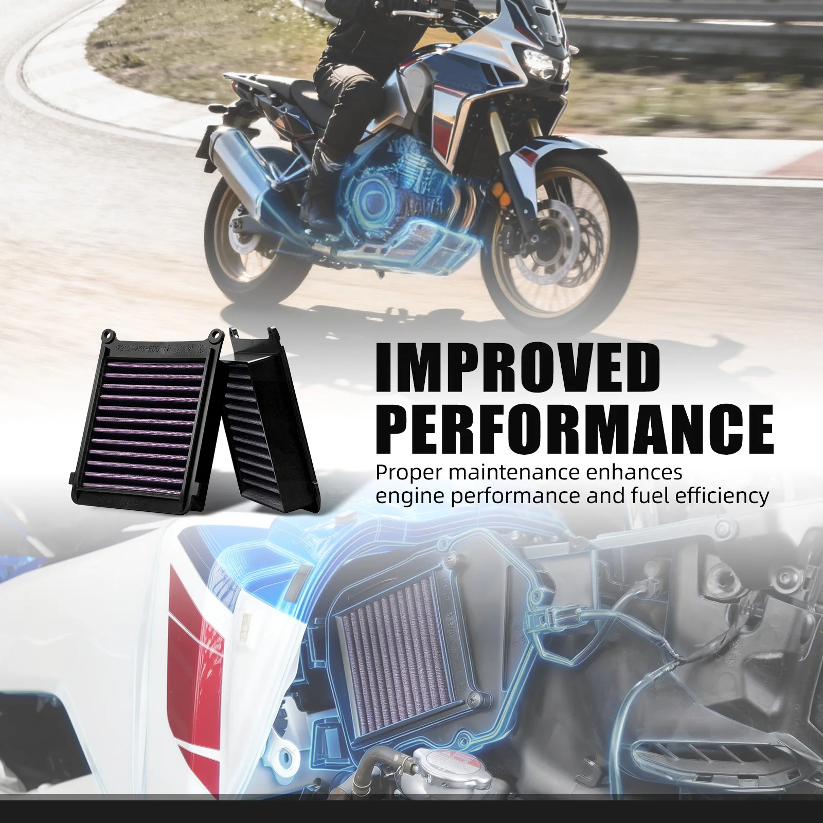 Für Honda 2020-2026 CRF1100L Africa Twin Hochleistungs-Luftfilter Africa Twin CRF1100L CRF 1100L CRF1100 L CRF 1100 L Africa Twin – Detail 4