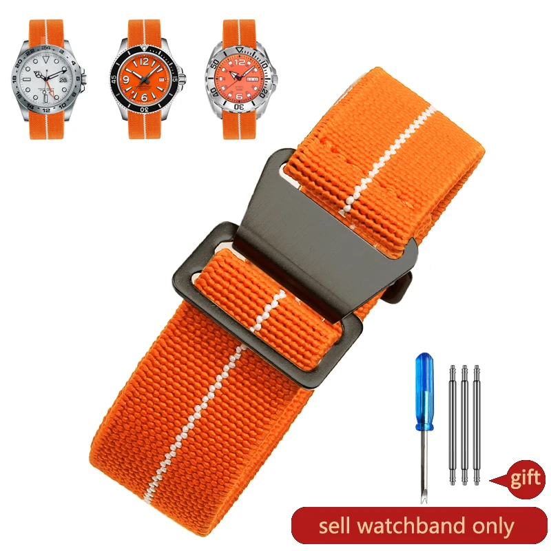 Durable Elastic Nylon Watch Strap - French Parachute Style