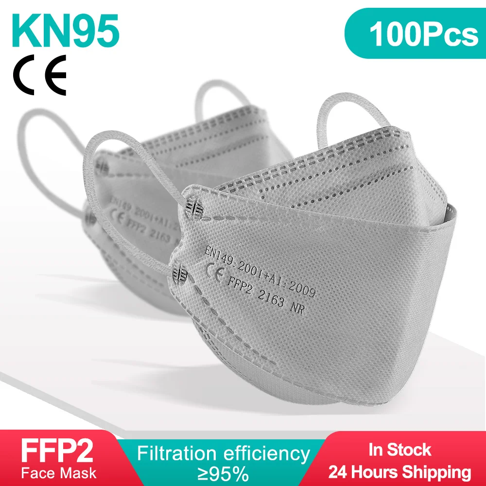 100PCS FFP2 Gray