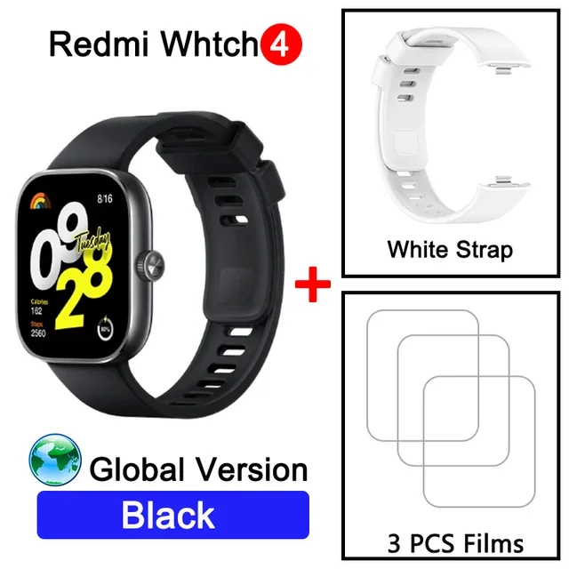 thumbnail image 1 of Reloj inteligente Redmi Watch 4 versión global Pantalla AMOLED ultra grande de 1,97'' GPS GNSS Llamada telefónica Bluetooth Más de 150 modos deportivos Relojes, 1 of 5