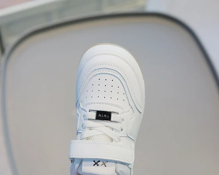Tenis Sneakers Bambini Primavera/Autunno Nuovi Ragazzi Ragazze Sport Casual Board Pelle con suola morbida Piccole scarpe bianche_voghion.com