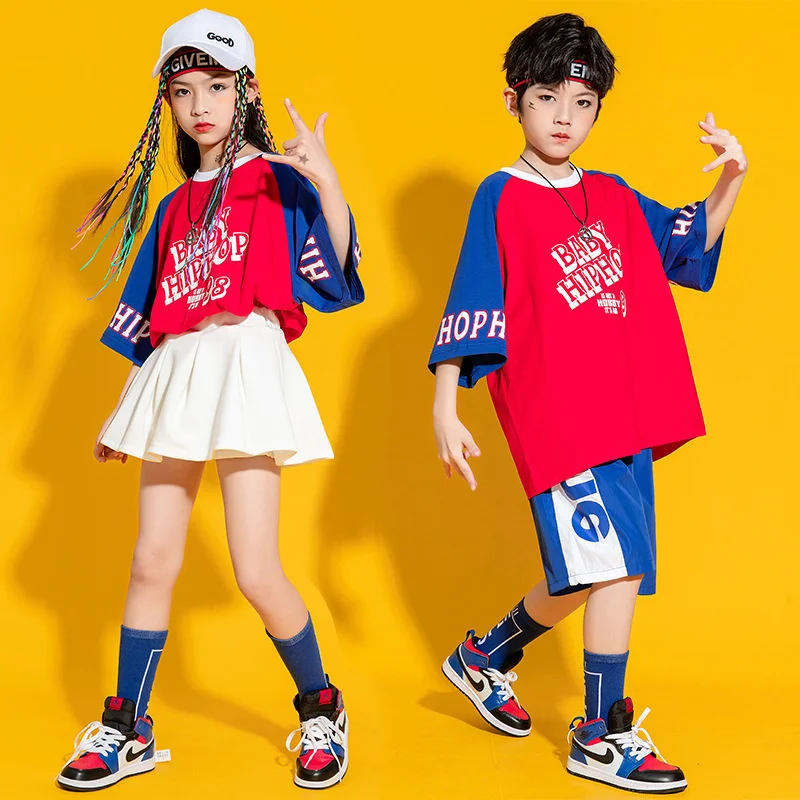 

Children's Cheerleading Performance Clothes Men's and Women's Street Dance Suit Summer Kindergarten Cheerleading Performance