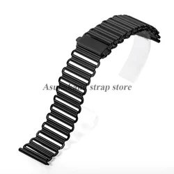 Premium Stainless Steel Quick Release Watch Band - Sleek Universal Design - 22mm (Black)