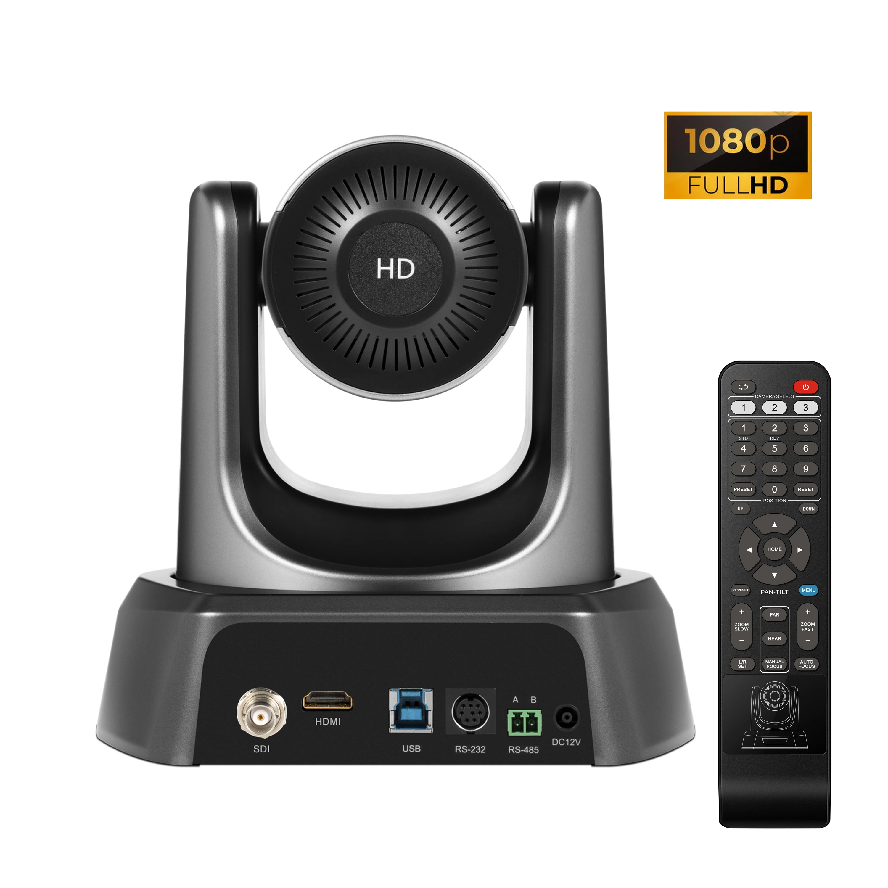 TEVO-NV20A 20배 광학 줌 1/2.9 CMOS 센서 회의용 PTZ 카메라 F=5.35-107.0mm 렌즈 1080P USB//SDI 출력 지원