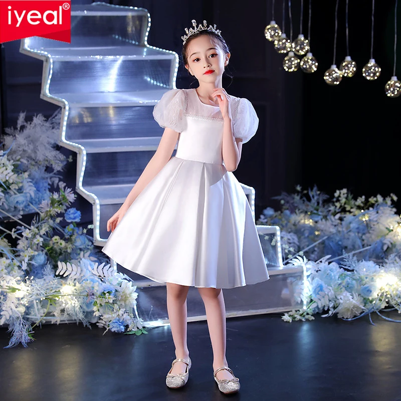 

IYEAL Children Girls Dress 2023 Summer New Little Girl Host Piano Performance Dress Baby Girl 1st Birthday Dress