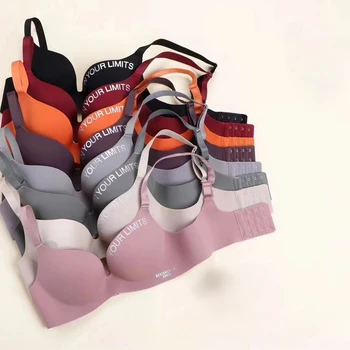 Reggiseno senza cuciture con stampa da donna Lingerie sexy Reggiseni push up floreali Intimo intero 2026 Bralette senza anelli in acciaio Raccogliere reggiseno