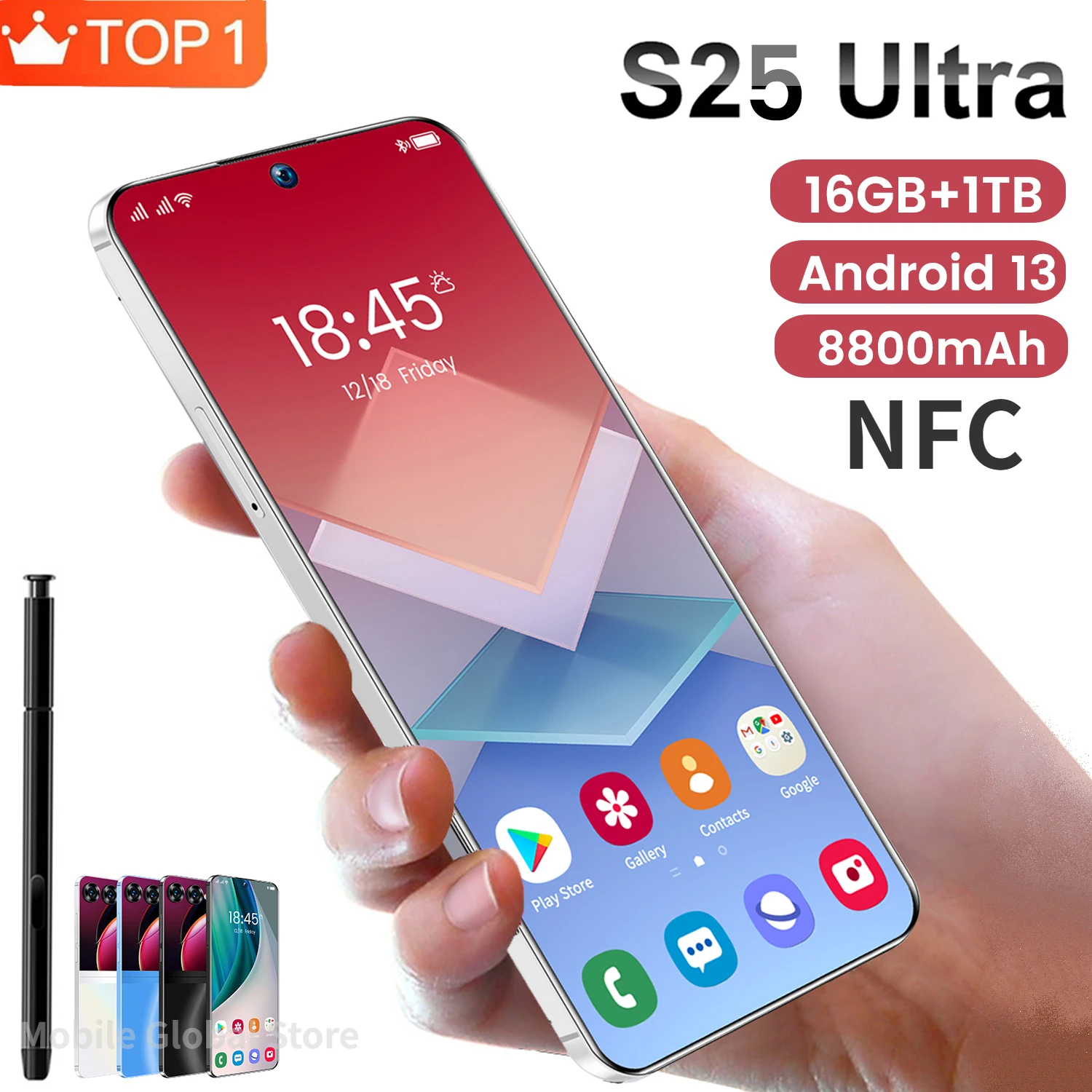 

Смартфон на Android S25, 2024 дюйма, 16 + 1 ТБ, 8800 мАч