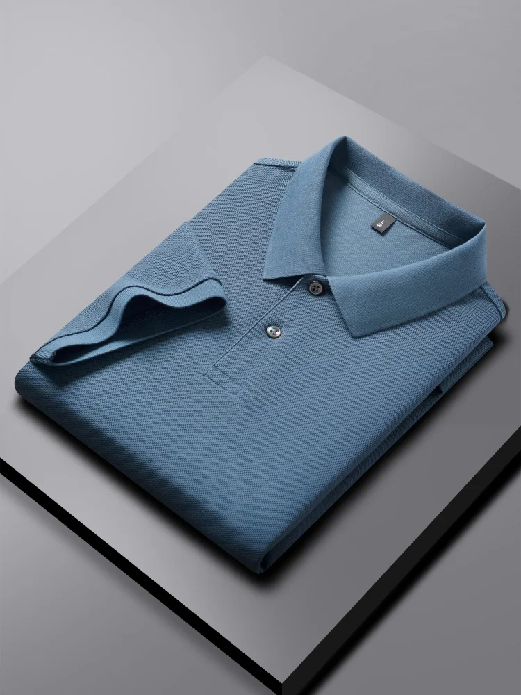 100% pure cotton luxury brand men's short sleeved polo shirt summer fashion stripe classic golf top casual silk business T-shirt 116 Sd19f2ec834634751ad2455d3097abf3fs