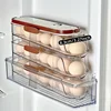 1 piece, egg storage box, automatic rolling refrigerator egg rack storage, hand-held egg refrigerator side door storagerack 2