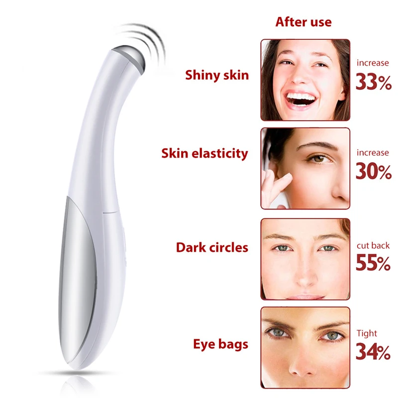 Eye Massager Mini Electric Anti-Ageing Wrinkle Dark Circle Pen Removal Rejuvenation Beauty Care Portable