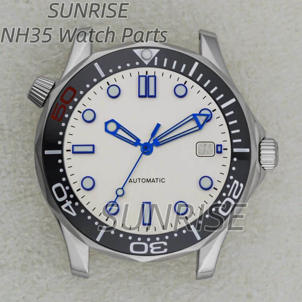 41mm Waterproof Watch Case with Stainless Steel Band & Transparent Back