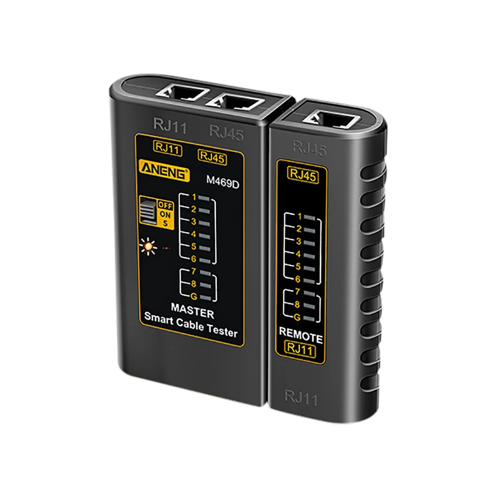 M469D Cable lan tester Network Cable Tester RJ45 RJ11 RJ12 CAT5 UTP LAN Tester Networking Tool Network Repair