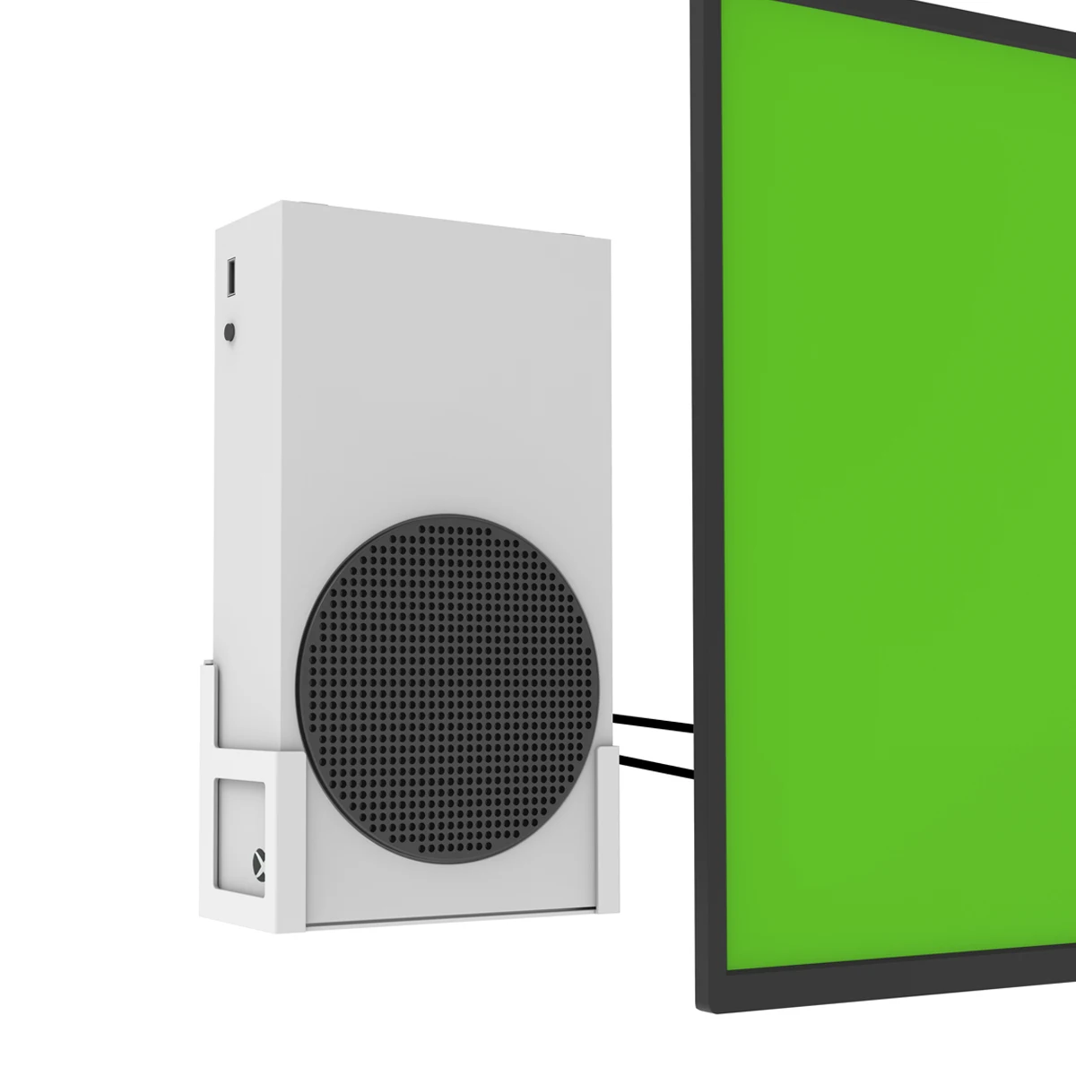 Monzlteck-suporte de Parede para Xbox Series s Todo em Metal Pendurado na Parede com Botão Power Esquerdo e Direito Suporte de Parede para Xss