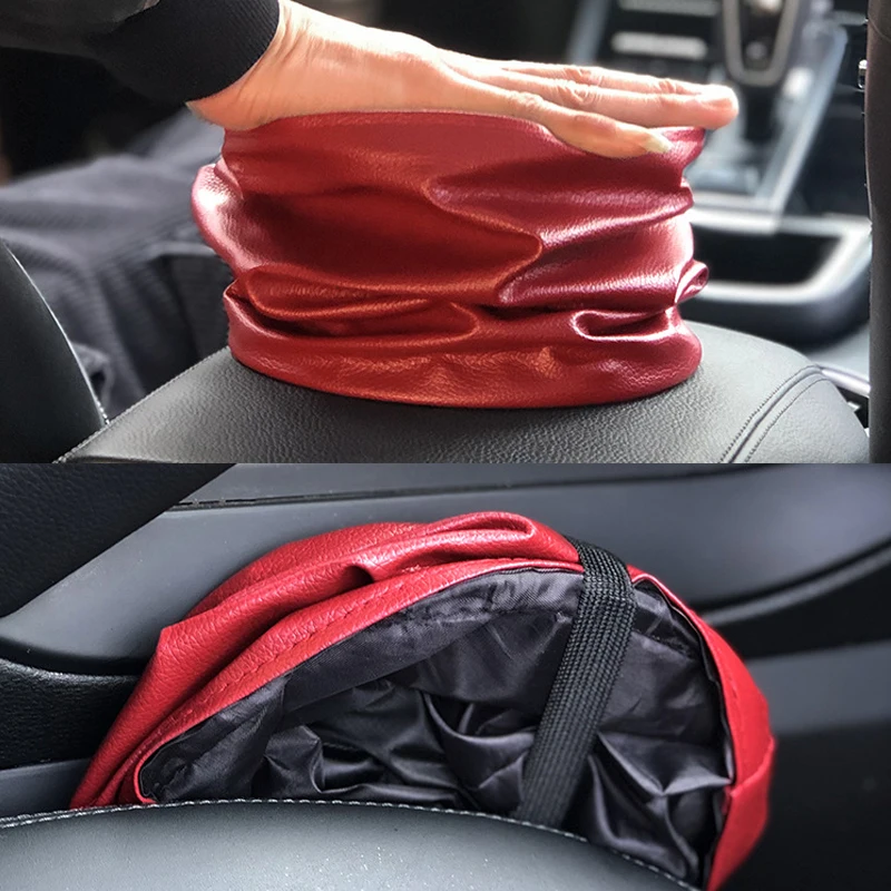 Foldable Car Trash Can Car Storage Busket Interior Rubbish Container Waste Organizer Holder Waterproof Garbage Auto Accessories car storage bag car trash can