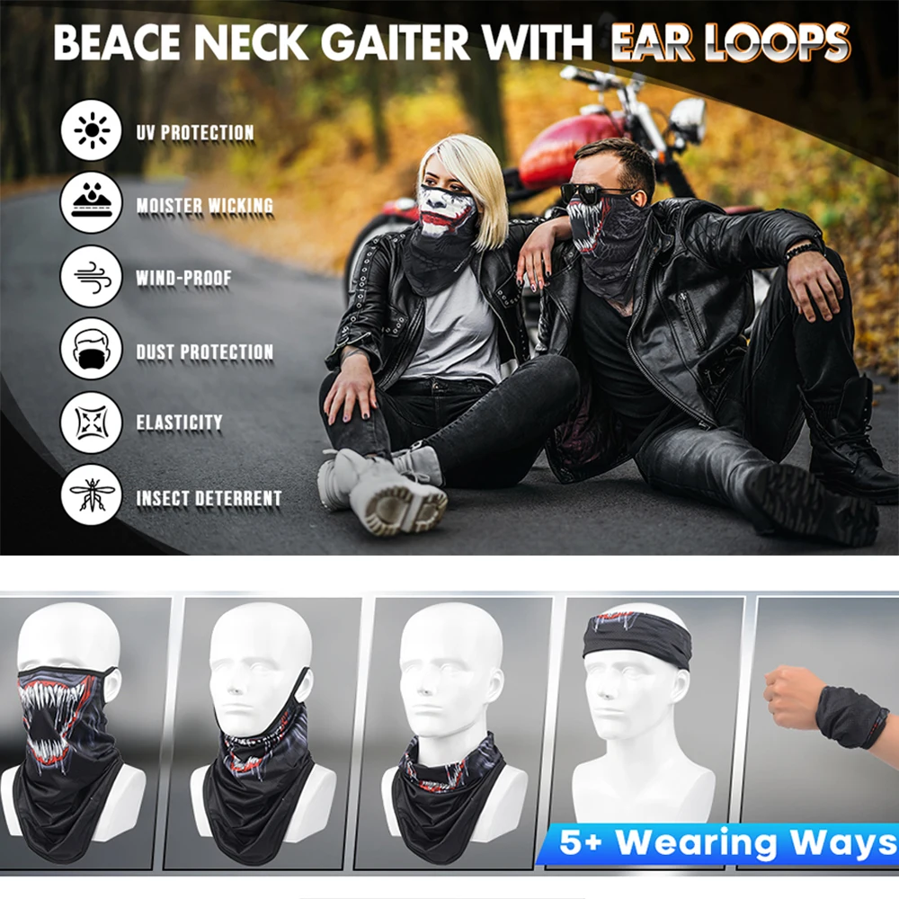 Summer Punisher Neck Gaiter Sport Scarf Cycling Bandana Venom Braga Cuello Buff  Hombre Ski Mask Motorcycle Face Cover Balaclava - AliExpress