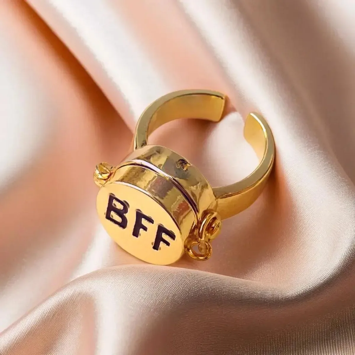 Anime BFF Beste Freund Für Immer Ring Niedlichen Cartoon Freundschaft Können Öffnen Verstellbare Ringe Für Freund Geschenke Schmuck Zubehör