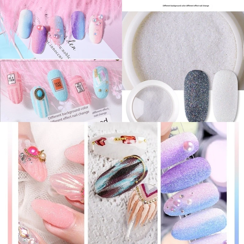 

Nail versatile woolen powder rainbow powder starlight black yarn sugar powder glitter powder sweater powder nail accessories
