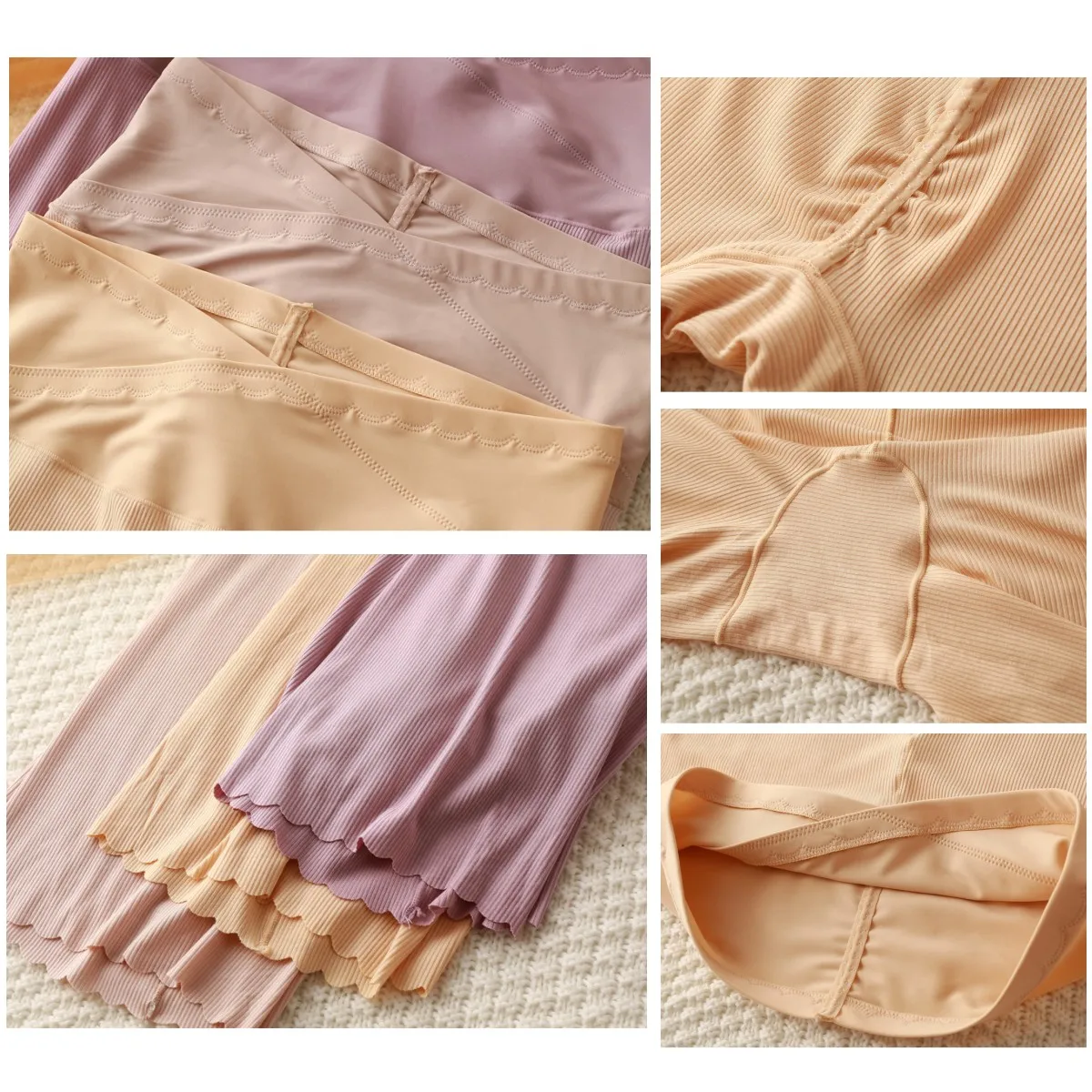 Summer safety short pants Mid-Waist crossed Design pregnant women's shorts under skirt Large size Prevent Exposure panties