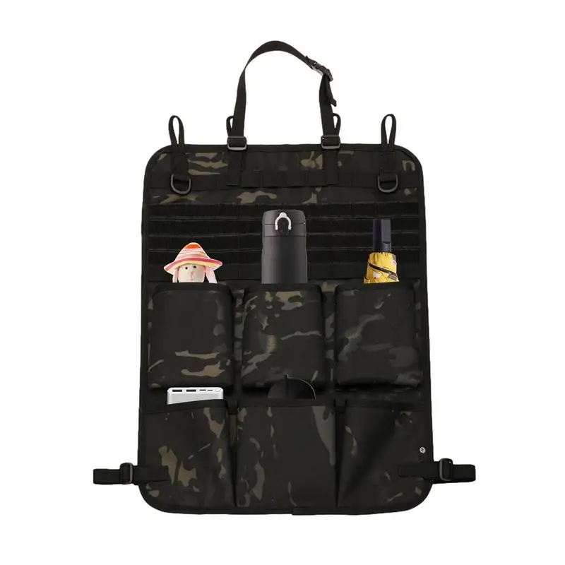 

Car Back Seat Organizer Camouflage Auto Back Seat Hanging Bag Vehicle Organizer For Road Trip Kid Snacks Toys Travel Accessories