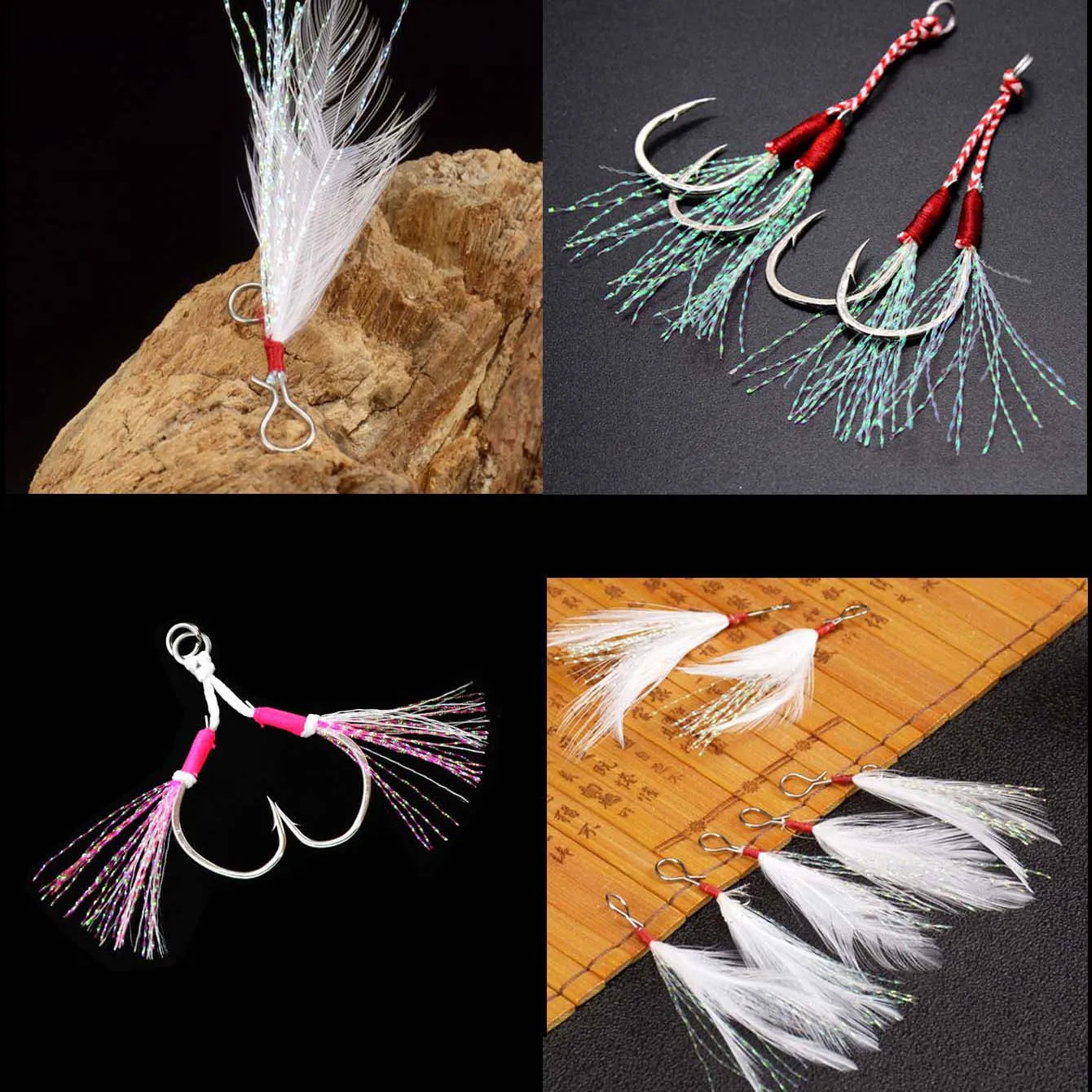 thumbnail image 2 of PATIKIL Crystal Flash Fly Fishing Line Fly Tying Material, 5Pcs 150 Strands Holographic Tinsel Dry Flies Decorating Accessories For Making Fishing Hook Lure Flies, Fluorescent Pink 2 of 11