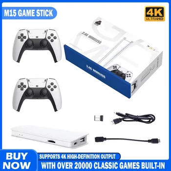 Console di Gioco M15 Mini TV Portatile, Giochi Classici 4K Retro, Controller Wireless, Uscita HD, Console di Gioco per PS1 e Arcade
