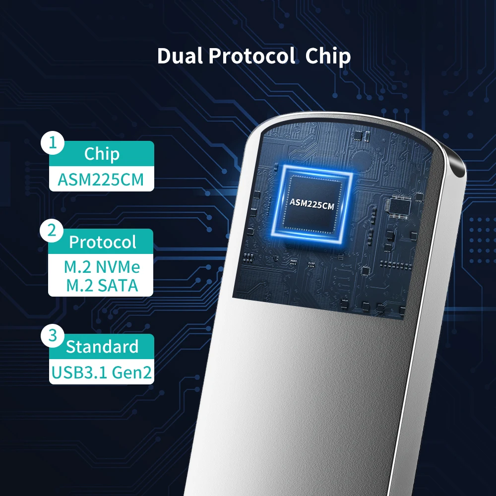 External Hard Drive External Hard Drive Case SSD Enclosure Hard Drive Enclosure Hard Disk Case External Hard Drive Box HDD Case Enclosure Hard Drive Adapter SSD Adapter Yottamaster M.2 SSD Enclosure NVMe 10Gbps PCIE SSD Case and SATA 5Gbps AHCI Case USB C Dual Protocol External Hard Drive Box