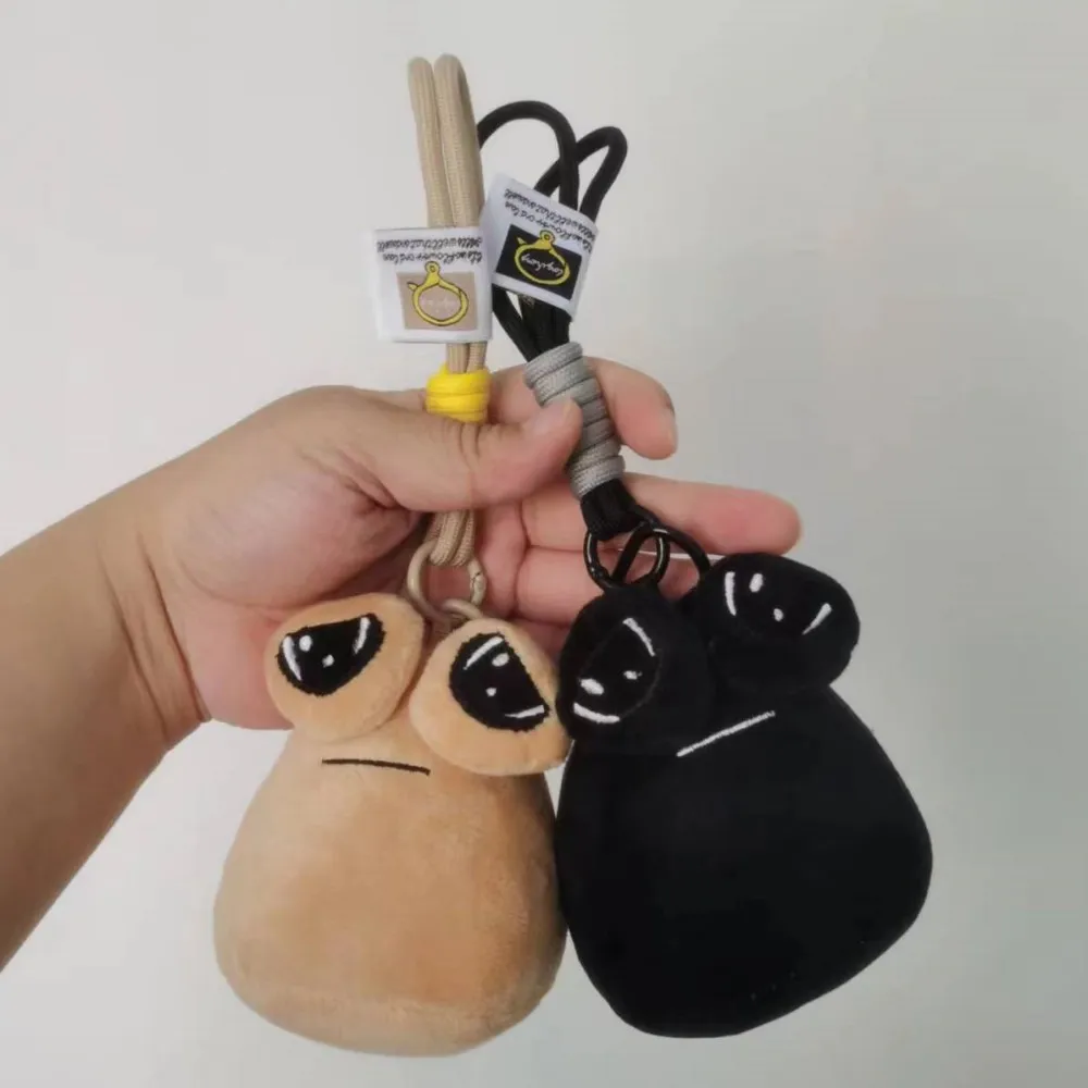 10cm Hot Game My Pet Alien Plush Keychains Furdiburb Emotion Alien Soft Toy Keyring Stuffed Animal Pou Doll Bag Pendant Gifts plush toy plush doll plush keychain key chain