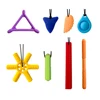 Baby silicone teether children building block chewing necklace sensory chewing molar pendant oral motor toy for ADHD boy gift 1