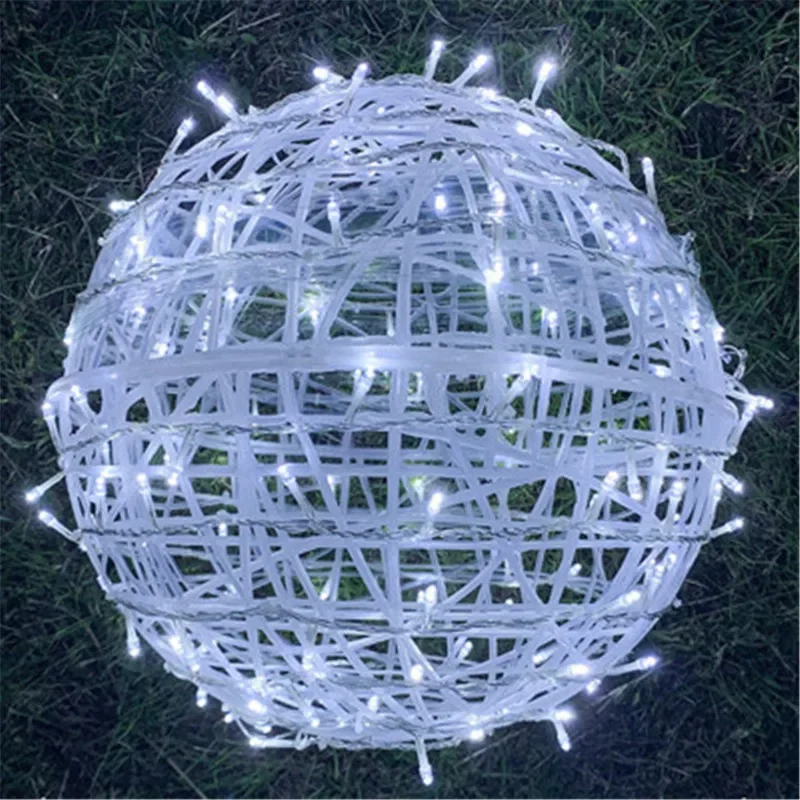 thumbnail image 1 of Guirnalda de luces LED para decoración de árbol de Navidad, 30 cm, 20 cm, bola de ratán, lámpara colgante para bodas, fiestas, guirnalda de luces para exteriores y hogar, 1 of 5