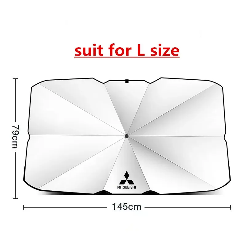 Car Windshield Sunshade Car Foldable Windshield Block Heat Sun Shade Umbrella for Mitsubishi Outlander Pajero Asx Lancer Evolution X L200 Ralliart Colt
