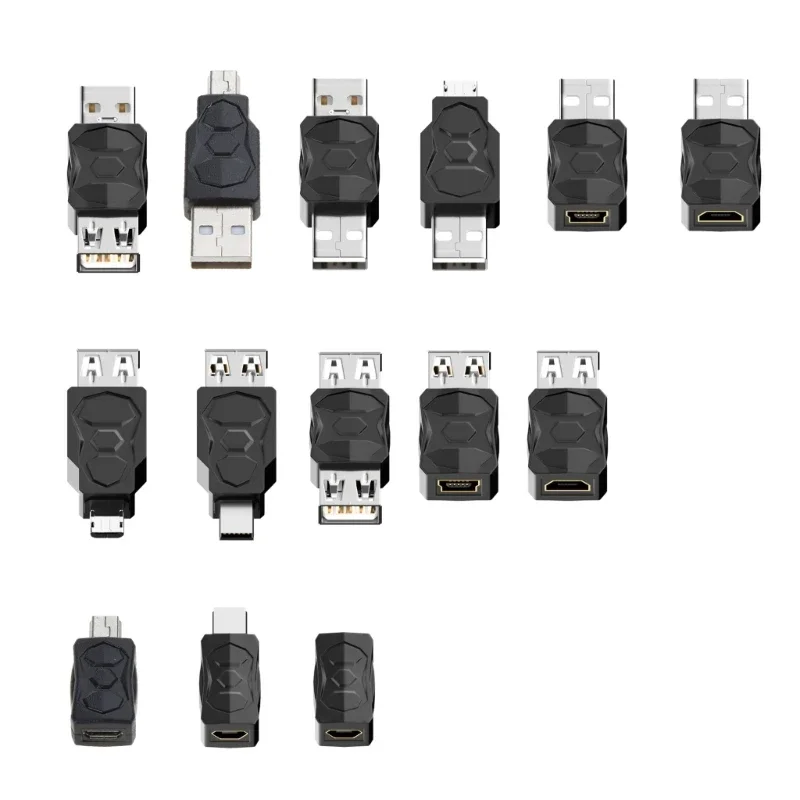 Universal USB to Micro & Mini USB Adapter Converter - High-Speed 480Mbps Charging Solution